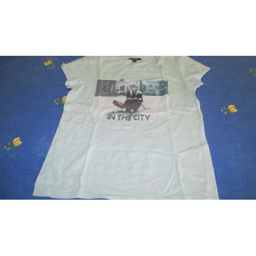 Tee Shirt Vert D'eau " Summer In The City " 14 Ans / Taille Xs