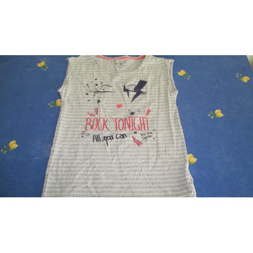 Tee Shirt Sans Manches / Débardeur " Rock Tonight " 13-14 Ans
