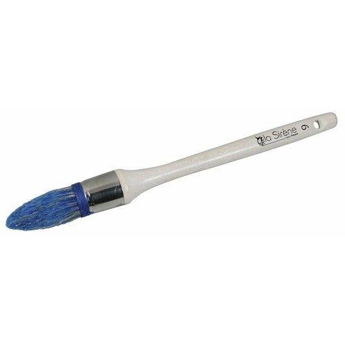 Brosse à rechampir en soie synthétique bleue - diamètre 15 mm - n° 3/0 THÉARD