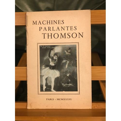 Prospectus Publicitaire Machines Parlantes Thomson Paris 1936