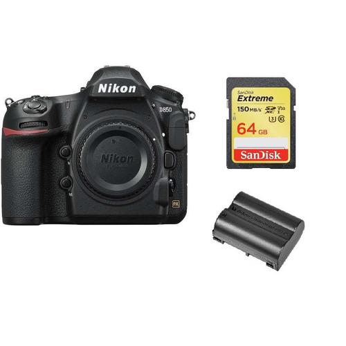 NIKON D850 reflex 45.4 mpix Boîtier nu + 64GB SD card + EN-EL15A Battery