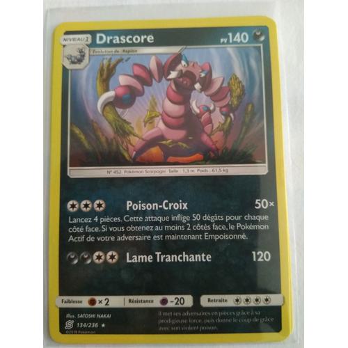 Carte Pokémon Française Rare 134 /236 Drascore Harmonie Des Esprits