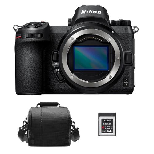 NIKON Z7 hybride 45.7 mpix Boîtier nu + Sony XQD G Series 64GB Memory Card + camera Sac