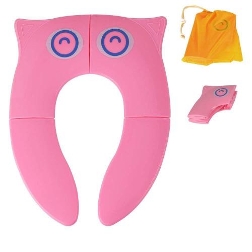 Bebe Reducteur De Toilette Voyage Siege Pliable De Toilette Siege Pot Portable Pour Enfants Bebe Rose Rakuten