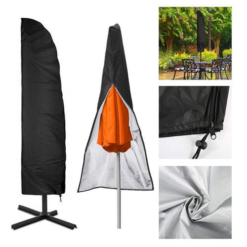 Housse De Protection Pour Parasol Déporté, Housse Pour Parasol En 210d Oxford Imperméable Résistant À Uv Intempéries Pour Parasol De Jardin À Mât Excentré