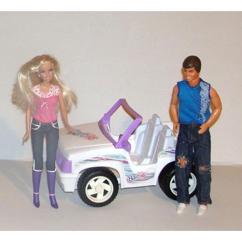 Jeep Buggy Voiture Tous Terrain Barbie Et Ken En Promenade Mattel 1994