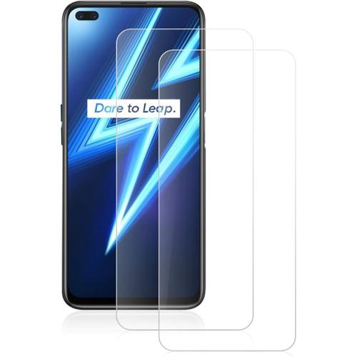 Verre Trempe Compatible Avec Realme 6 Protection Ecran 2 Pi¿¿Ces Flim Protection Duret¿ 9h Haut D¿ Finition Anti Rayures Sans Bulles Tempered Glass Screen Protector Compatible Avec Realme 6