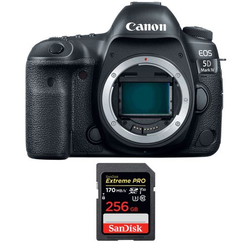 Canon EOS 5D Mark IV Nu + SanDisk 256GB Extreme PRO UHS-I SDXC 170 MB/s | Garantie 2 ans