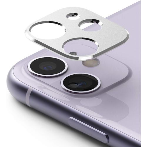 Caméra Styling Arrière Protecteur Aluminium Frame Compatible Avec Iphone 11 Résistant Aux Rayures Incassable Application Facile Aucune Interférence De Photo Et Flash Silver