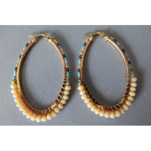 Boucle D'oreille Créoles Ovales Melz 83