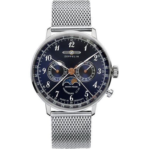 Montre Homme Zeppelin Lz129 Hindenburg Moonphase 7036m-3