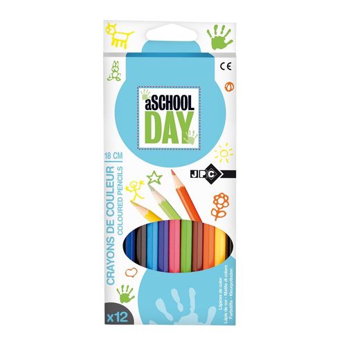 Wonday Boite De 12 Crayons De Couleur 18 Cm