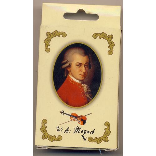 Jeu De 54 Cartes (52+2jokers) Décors Dos : Wolfgang Amadeus Mozart