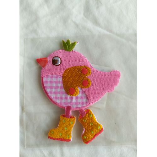 Ecusson Thermocollant Poussin Rose