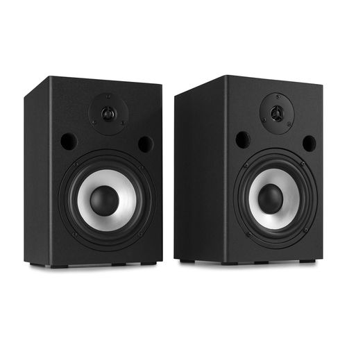 ÿVonyx SM65 Set 2 moniteurs de studio enceintes 5,5"" 2 voies 2x 180W noir
