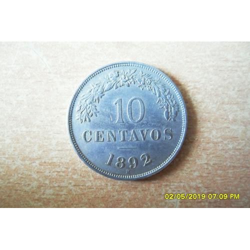 10 Centavos De Bolivie De 1892 En Ttb+(Frappé À 1m D'exp. Uniquement)