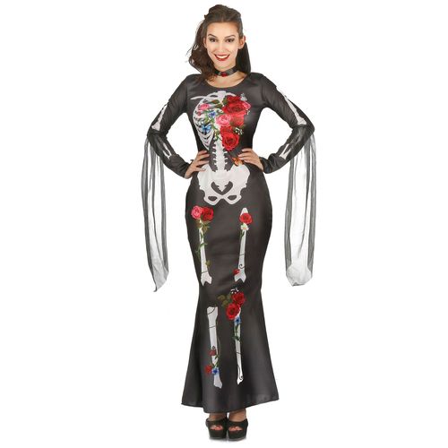 Déguisement Robe Squelette Femme Dia De Los Muertos - Taille: L