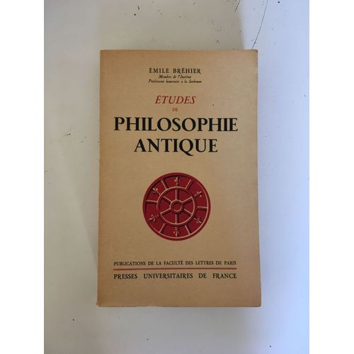 Etudes De Philosophie Antique