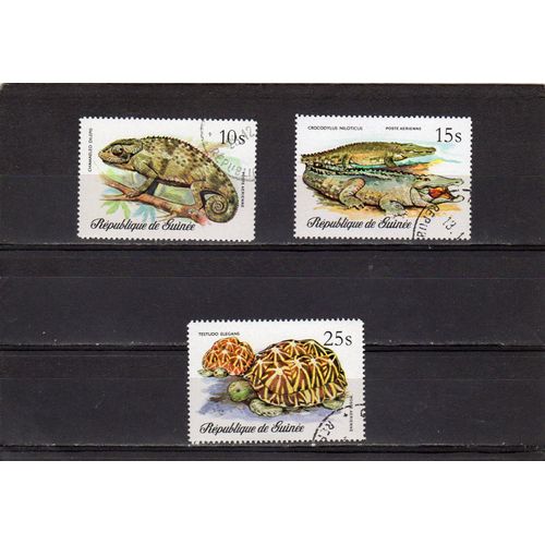 Timbres De Poste Aérienne De La République De Guinée (Reptiles De Guinée)