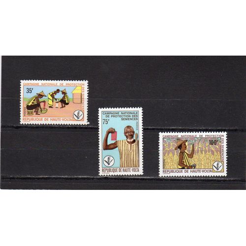 Timbres-Poste De Haute-Volta (Campagne Nationale De Protection Des Semences)
