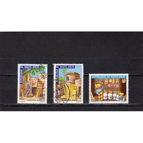 Timbres-Poste De Haute-Volta (Habitat Traditionnel)