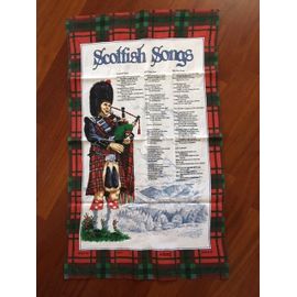 Torchon "Songs Of Scotland" Et "Joueur De Cornemuse