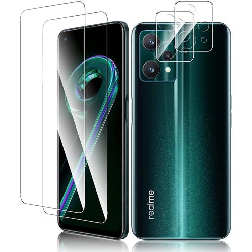 Protecteur D'écran Pour Realme 9 Pro 5g En Verre Trempé, 2 Pièces En Verre Trempé Et 2 Pièces De Protection D'objectif D'appareil Photo, Haute Définition Dureté 9h Sans Bulles