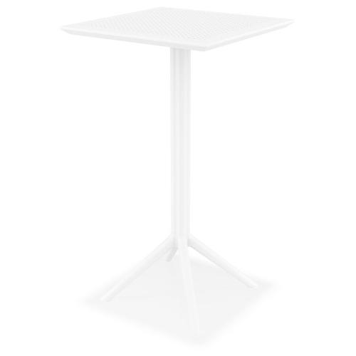 Table Haute Pliable 'foly Bar' Blanche Pour Intérieur Et Extérieur