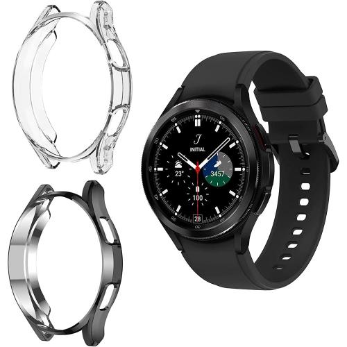 Compatible Avec La Coque De Protection Galaxy Watch 4 Classic 46 Mm, Cadre De Protection Général Contre Les Rayures, Coque De Protection Flexible En Tpu Transparent.