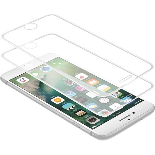 3d Verre Trempé Pour Iphone 6/6s/7/8 Lot De 2 ¿Film Protection Écran Compatible Avec Iphone 6/Iphone 6s/Iphone 7/Iphone 8 Dureté 9h,Anti Rayures,Hd Ultra Transparent,Sans Bulles -Blanc