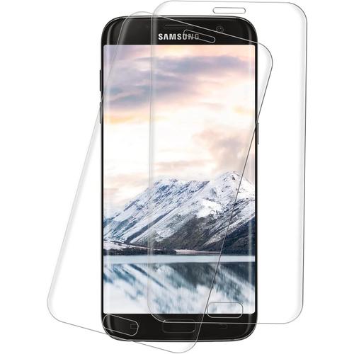 2 Pièces Protection Écran Pour Samsung Galaxy S7 Edge, Dureté 9h, Sans Bulles, Anti-Rayures, Anti-Huile, 0.3mm Ultra Claire Film Trempé, 3d Trempé Protection Ecran Pour Galaxy S7 Edge Transparent