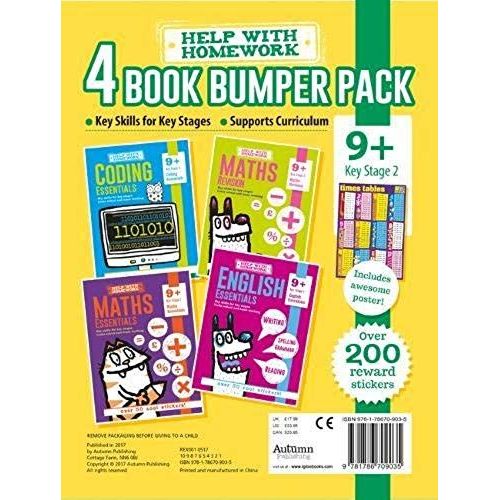 9+ Pack - Coding Essentials, English Essentials, Maths Essentials & Maths Revision