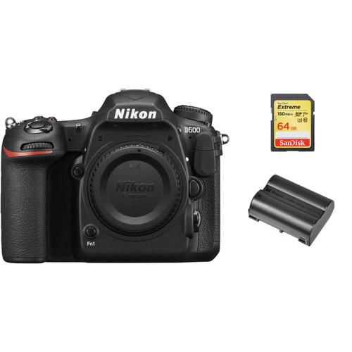 NIKON D500 reflex 20.9 mpix Body + 64GB SD card + NIKON EN-EL15A Battery