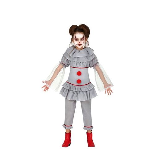 Déguisement De Clown Térrifiant Gris Pour Fille (Taille 10-12a)