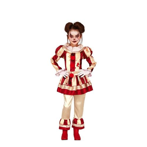 Déguisement De Clown À Rayures Pour Fille (Taille 10-12a)