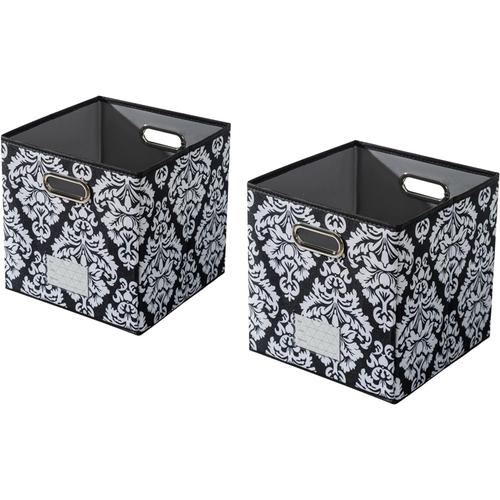 Boîtes de Rangement Pliables, Cubes de Rangement Pliables, Cube Tissu Non-tissé Panier, 2 Panier de Rangement Respirant