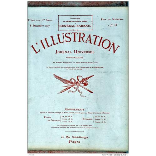 L¿Illustration N° 3901 - 8 Dec. 1917 - Hommage De La Premiere Armee Au Capitaine Guynemer ... + Général Sarrail ... 3901