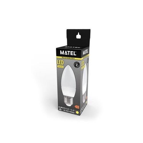 Ampoule Bougie Led Chaude Matel E27 7w