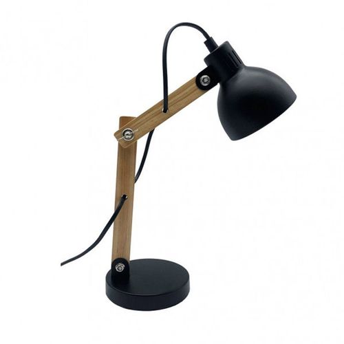 Fabrilamp 161871009 | Flexo Blai 1xe14 Noir/Hêtre 35x12x22 Cm Articulé