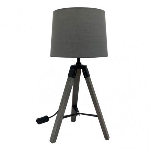 Fabrilamp 162371028 | Lampe À Poser Julen 1xe27 Bois Gris/Noir 52x24x24 Cm