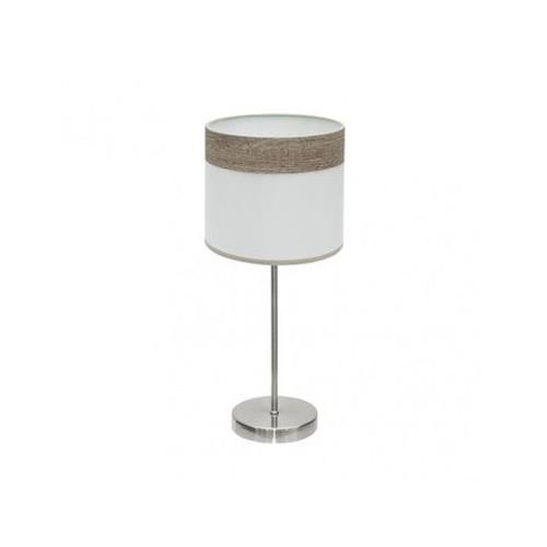 Lampe À Poser Cloe 1xe14 Nickel/Blanc-Bois Gris 42x18x18 Cm