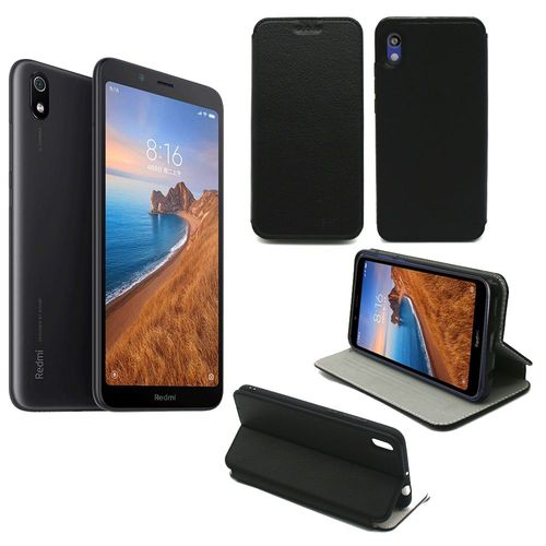 Housse Xiaomi Redmi 7a Noire - Etui Coque Xiaomi Redmi 7a Protection Antichoc À Rabat Smartphone 2019 - Accessoires Pochette Case Xeptio