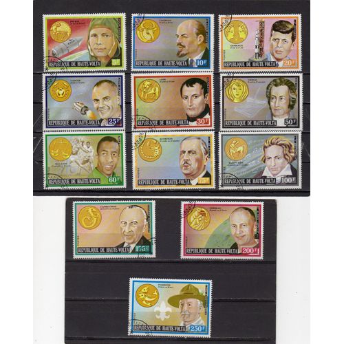 Timbres-Poste De Haute-Volta (Signes Du Zodiaque Et Célébrités)