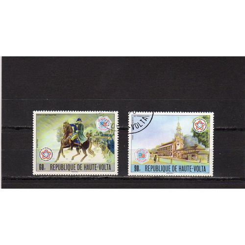 Timbres-Poste De Haute-Volta (Exposition Philatélique De Philadelphie « Interphil » Et Bicentenaire Des Etats-Unis)