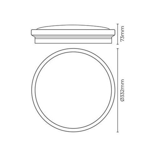 Applique Murale Circulaire Led 18w 1820lm 4000k Ø33x7,3cm Effet Bois