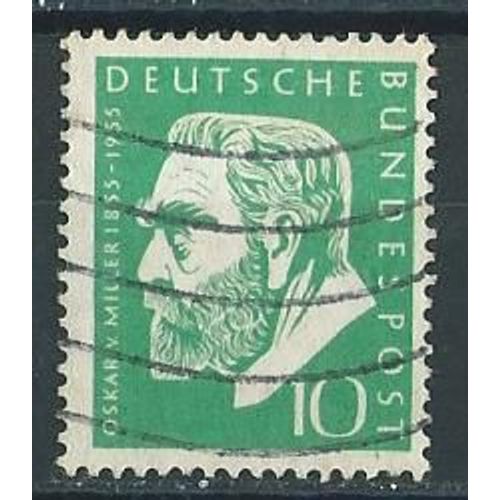 Oskar Von Miller Timbre Allemagne République Fédérale N°85 Année 1955