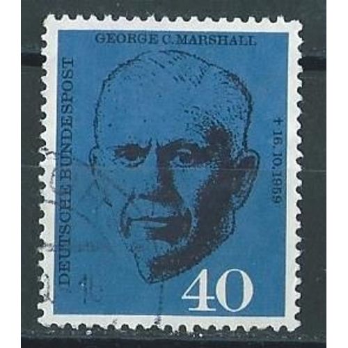 George C. Marshall Timbre Allemagne République Fédérale N° 217 Année 1960