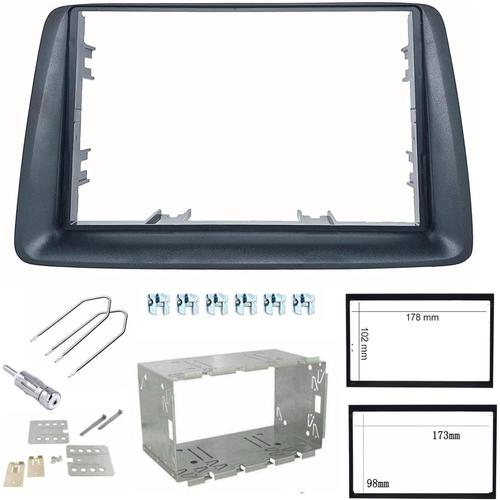 Gris Gris - Kit De Montage Autoradio, Façade Cadre De Radio 2 Din, Adaptateur Compatible Avec Fiat Panda (169) 2003-2012