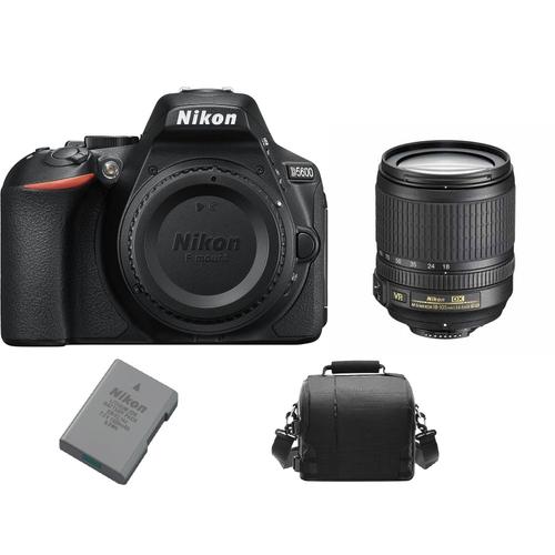 NIKON D5600 reflex 24.2 mpix + Objectif AF-S 18-105MM F3.5-5.6G ED VR + Sac + EN-EL14A Batterie