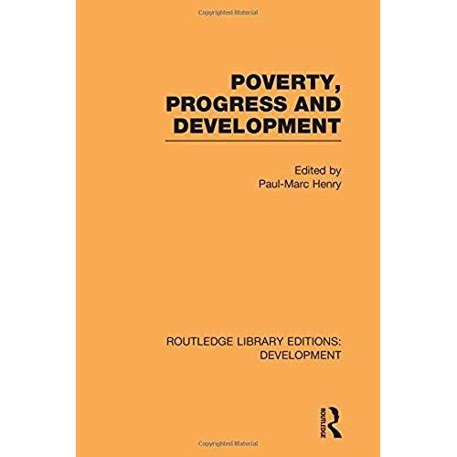 Poverty, Progress And Development